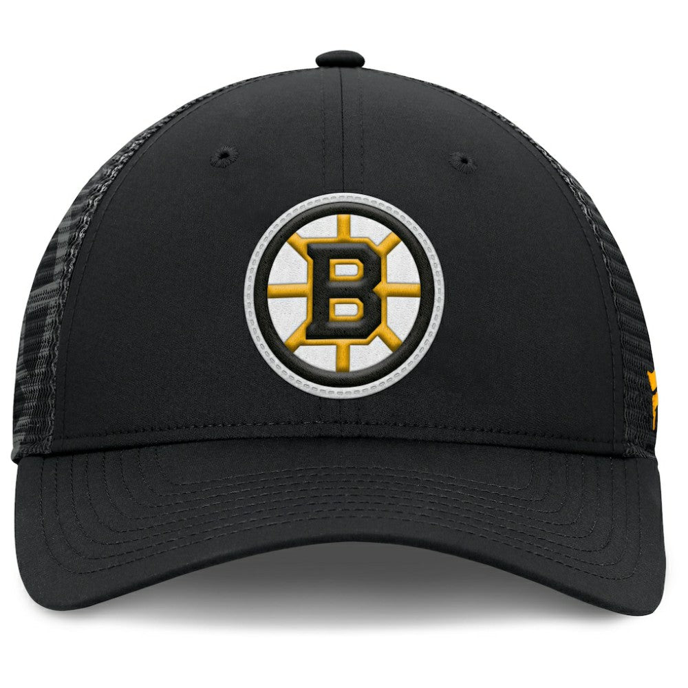 Boston Bruins Fanatics Authentic Pro Home Ice Trucker Adjustable Hat - Black Hats