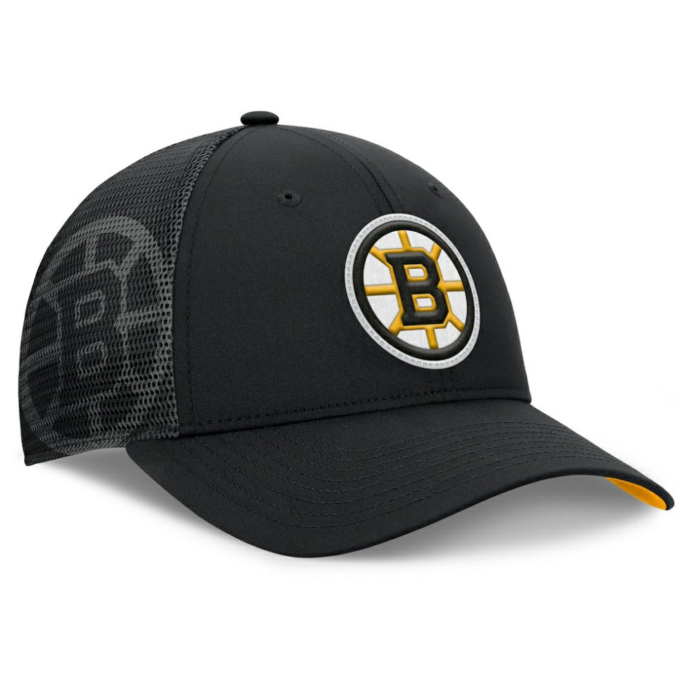 Boston Bruins Fanatics Authentic Pro Home Ice Trucker Adjustable Hat - Black Hats