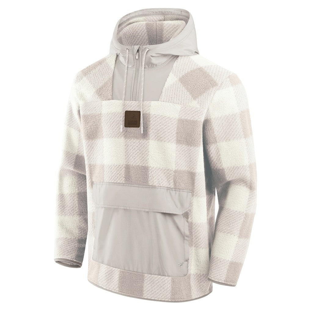 Cleveland Browns Elements Plaid Polar Fleece Quarter-Zip Hoodie - Gray on sale
