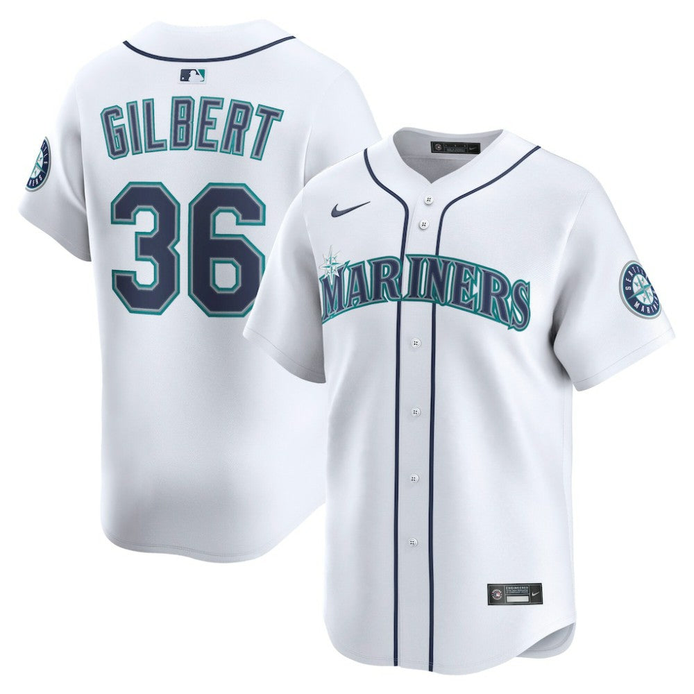 Logan Gilbert Seattle Mariners Home Limited Player Jersey White