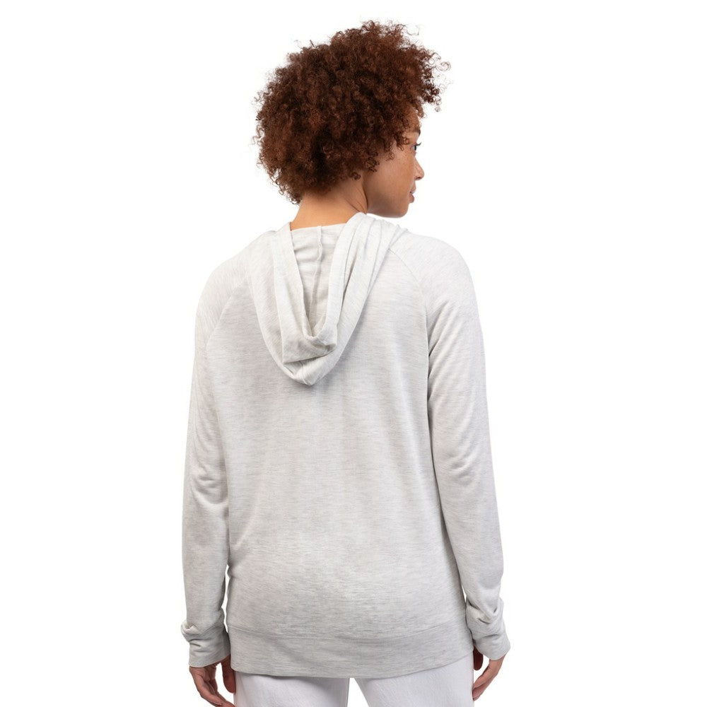 Chicago Cubs G-III 4Her by Carl Banks Women's Pregame Pullover Hoodie Oatmeal