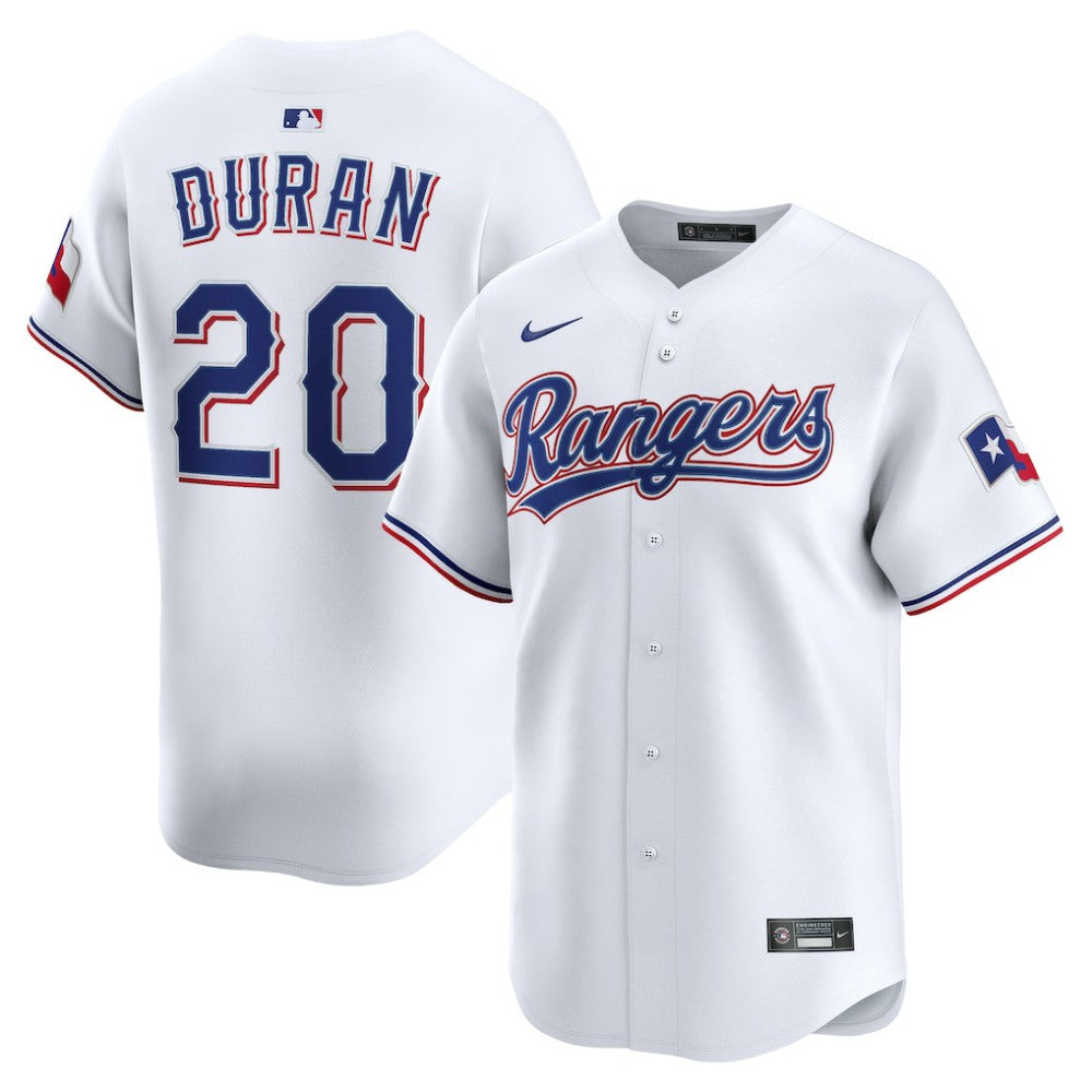 Ezequiel Duran Texas Rangers Home Limited Player Jersey White