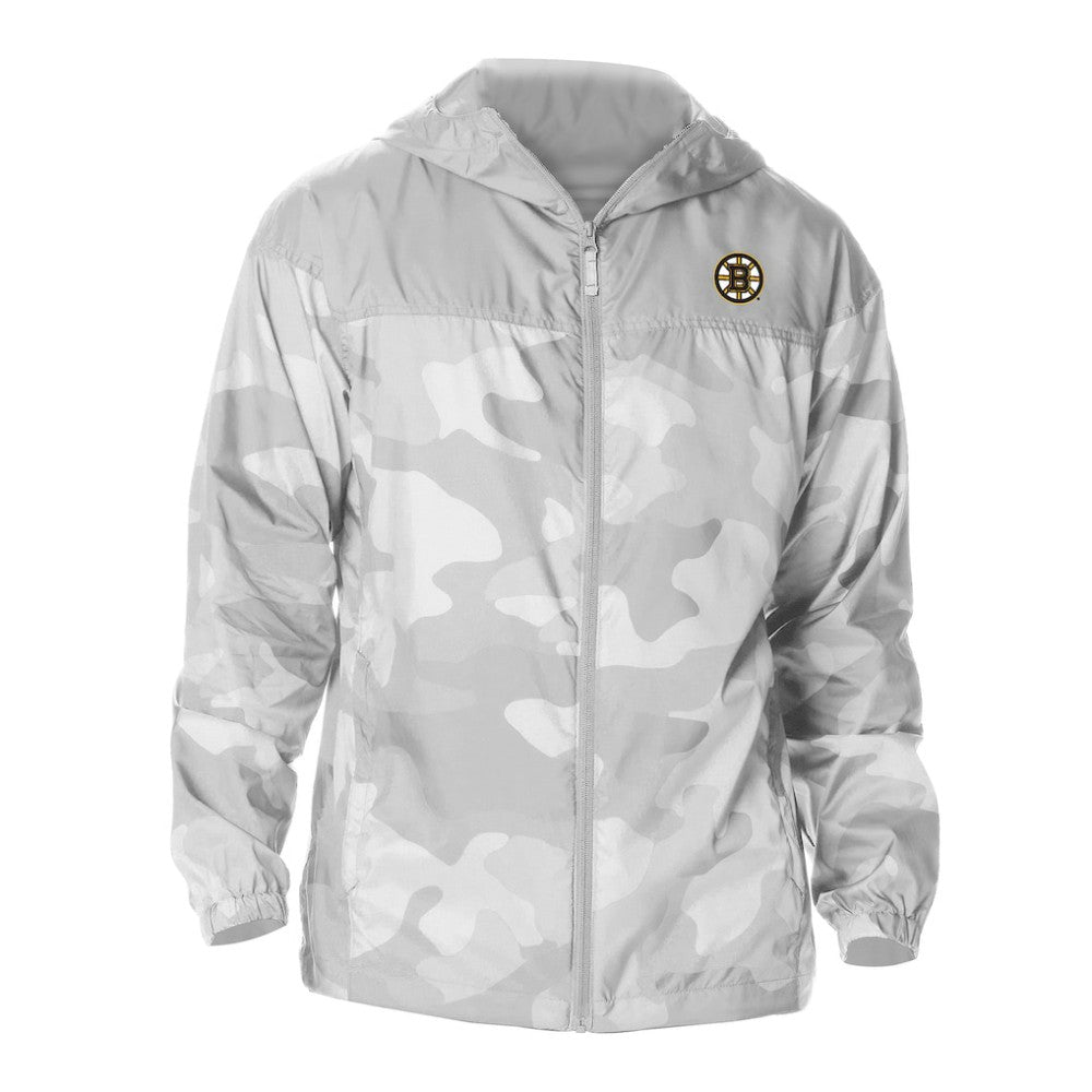 Boston Bruins Columbia Camo Flash Challenger Omni-Shade Full-Zip Hoodie Windbreaker - Gray Hoodies