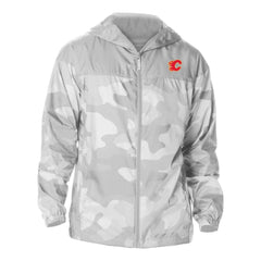 Calgary Flames Columbia Camo Flash Challenger Omni-Shade Full-Zip Hoodie Windbreaker - Gray Hoodies