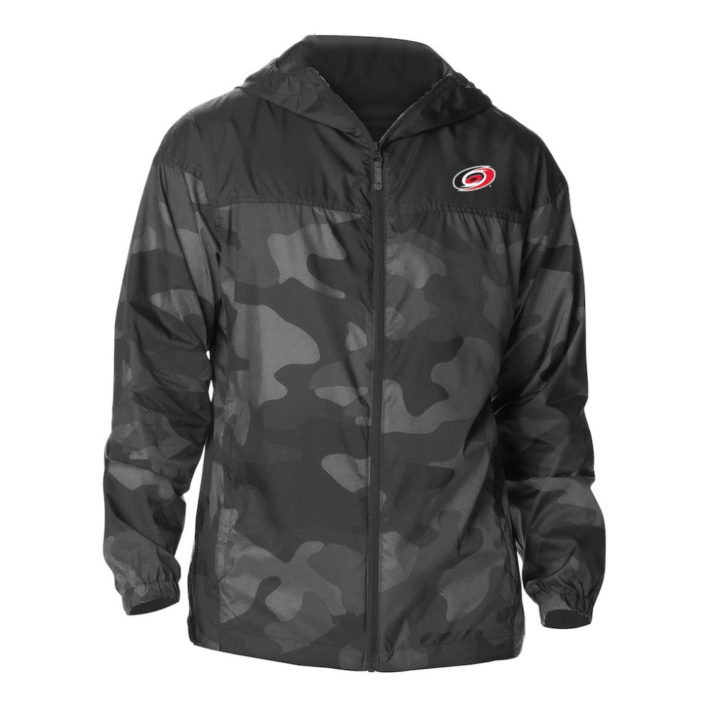 Carolina Hurricanes Columbia Camo Flash Challenger Omni-Shade Full-Zip Hoodie Windbreaker - Black Hoodies