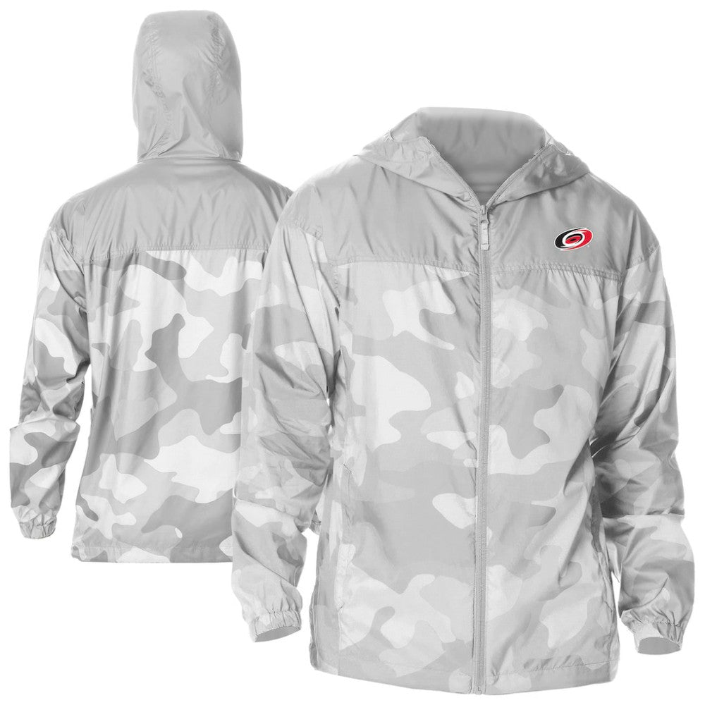 Carolina Hurricanes Columbia Camo Flash Challenger Omni-Shade Full-Zip Hoodie Windbreaker - Gray Hoodies