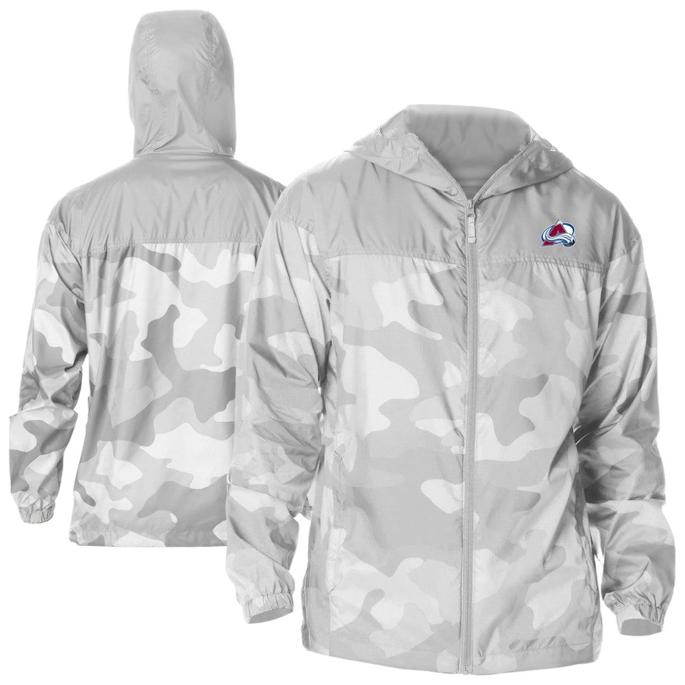 Colorado Avalanche Columbia Camo Flash Challenger Omni-Shade Full-Zip Hoodie Windbreaker - Gray Hoodies