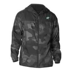 Dallas Stars Columbia Camo Flash Challenger Omni-Shade Full-Zip Hoodie Windbreaker - Black Hoodies