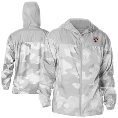 Florida Panthers Columbia Camo Flash Challenger Omni-Shade Full-Zip Hoodie Windbreaker - White Hoodies