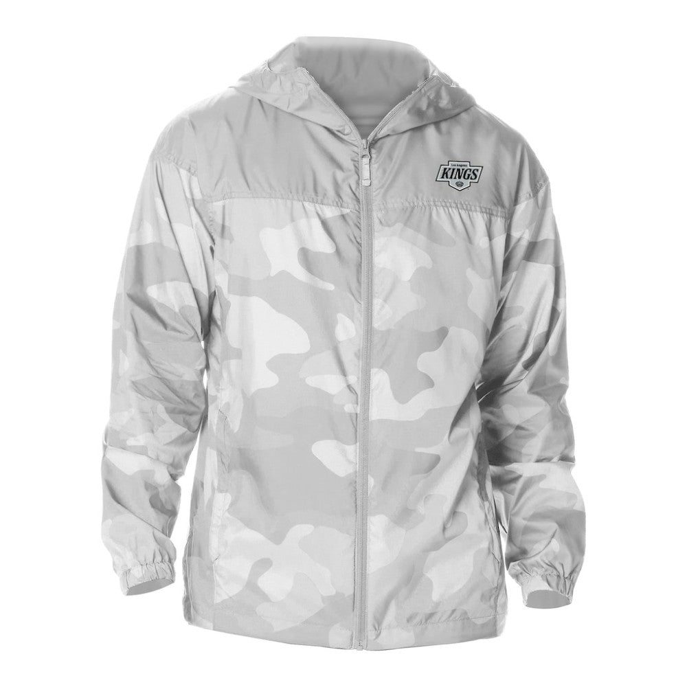 Los Angeles Kings Columbia Camo Flash Challenger Omni-Shade Full-Zip Hoodie Windbreaker - Gray Hoodies