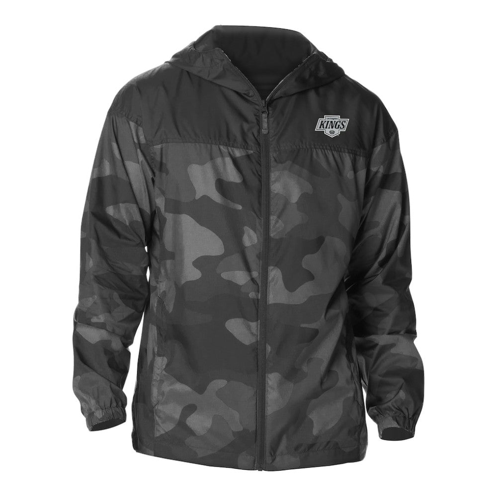 Los Angeles Kings Columbia Camo Flash Challenger Omni-Shade Full-Zip Hoodie Windbreaker - Black Hoodies