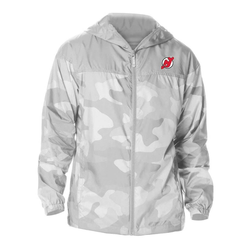 New Jersey Devils Columbia Camo Flash Challenger Omni-Shade Full-Zip Hoodie Windbreaker - Gray Jerseys