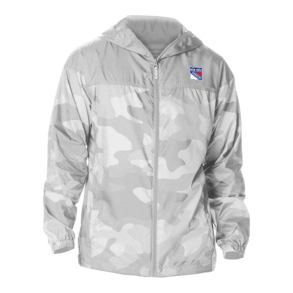 New York Rangers Columbia Camo Flash Challenger Omni-Shade Full-Zip Hoodie Windbreaker - Gray Hoodies