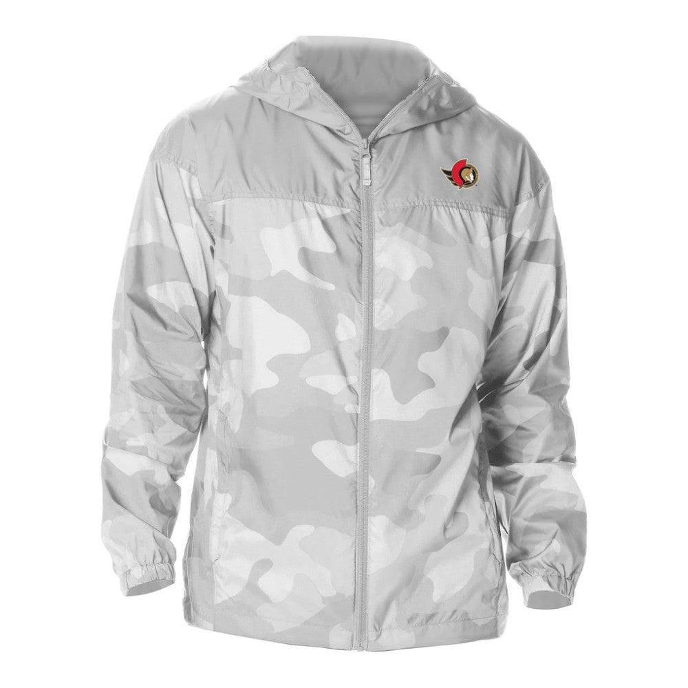 Ottawa Senators Columbia Camo Flash Challenger Omni-Shade Full-Zip Hoodie Windbreaker - Gray Hoodies