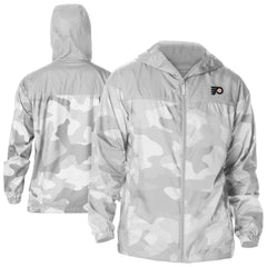 Philadelphia Flyers Columbia Camo Flash Challenger Omni-Shade Full-Zip Hoodie Windbreaker - Gray Hoodies
