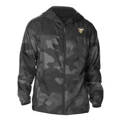 Pittsburgh Penguins Columbia Camo Flash Challenger Omni-Shade Full-Zip Hoodie Windbreaker - Black Hoodies