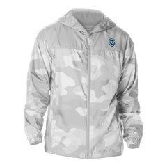 Seattle Kraken Columbia Camo Flash Challenger Omni-Shade Full-Zip Hoodie Windbreaker - Gray Hoodies