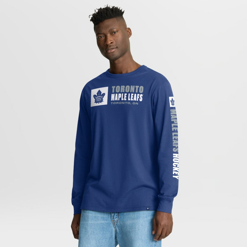 Toronto Maple Leafs Fanatics Goal Crease Legacy Long Sleeve T-Shirt - Blue T-shirts
