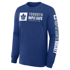 Toronto Maple Leafs Fanatics Goal Crease Legacy Long Sleeve T-Shirt - Blue T-shirts