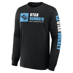 Utah Mammoth Fanatics Goal Crease Legacy Long Sleeve T-Shirt - Black T-shirts