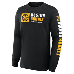 Boston Bruins Fanatics Goal Crease Legacy Long Sleeve T-Shirt - Black T-shirts
