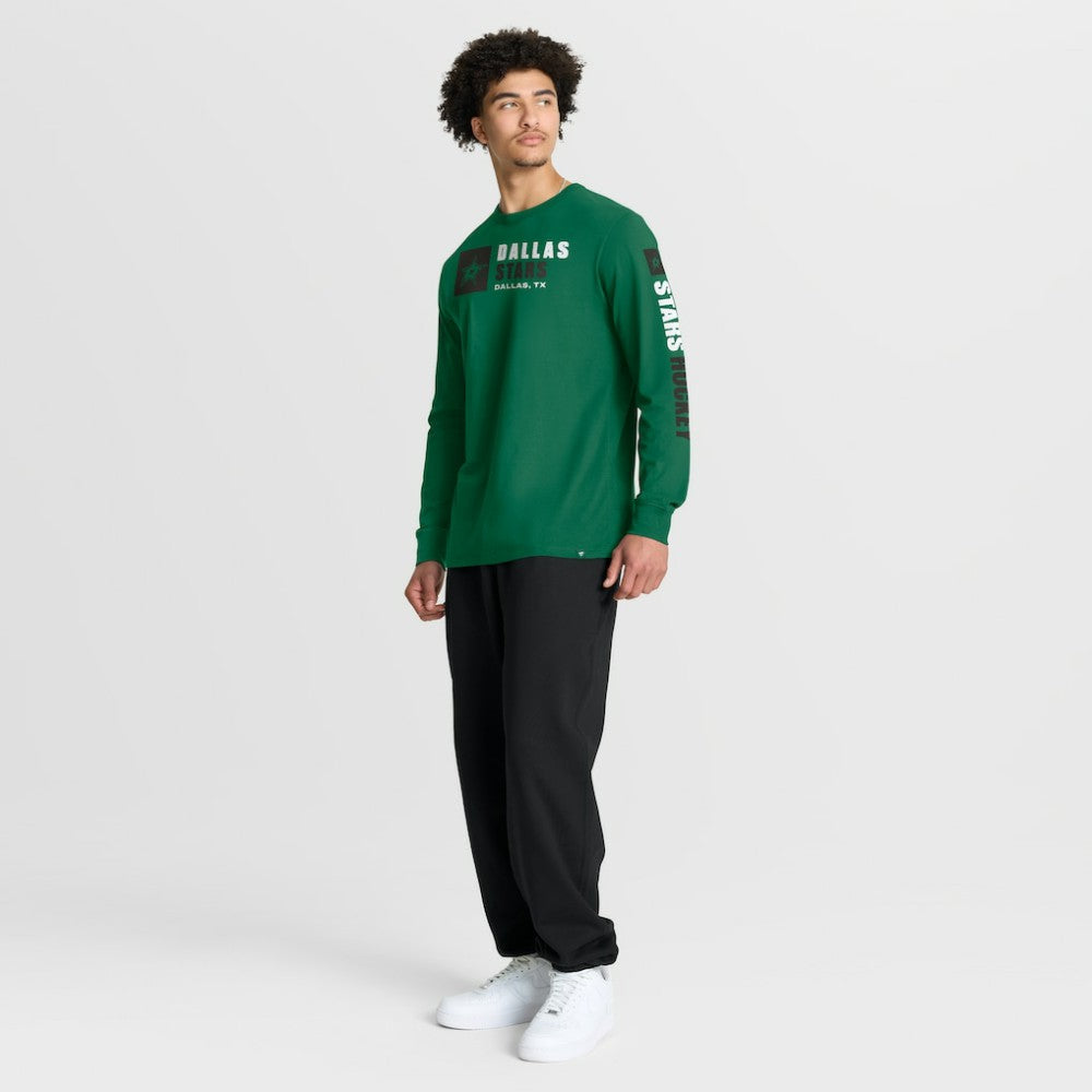 Dallas Stars Fanatics Goal Crease Legacy Long Sleeve T-Shirt - Kelly Green T-shirts