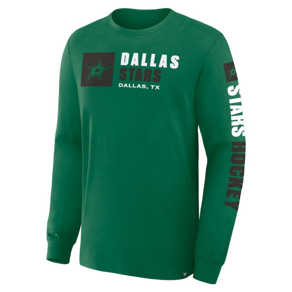 Dallas Stars Fanatics Goal Crease Legacy Long Sleeve T-Shirt - Kelly Green T-shirts