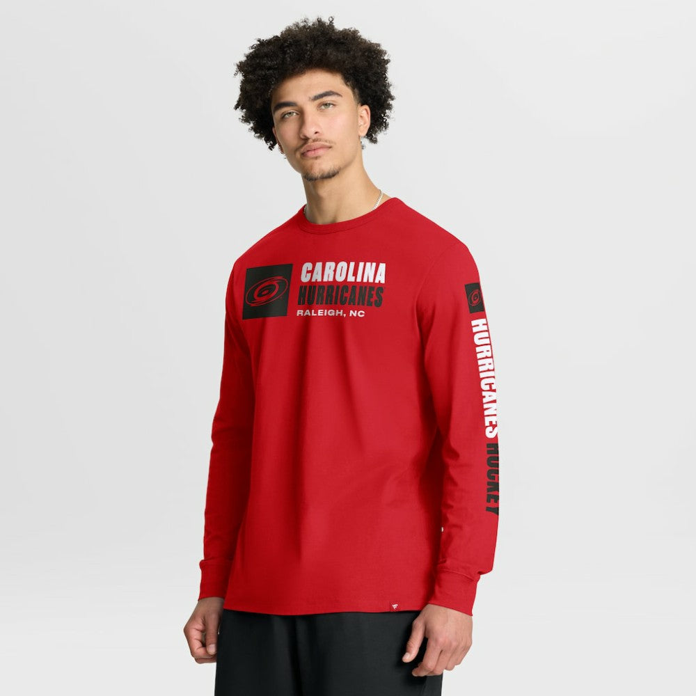 Carolina Hurricanes Fanatics Goal Crease Legacy Long Sleeve T-Shirt - Red T-shirts
