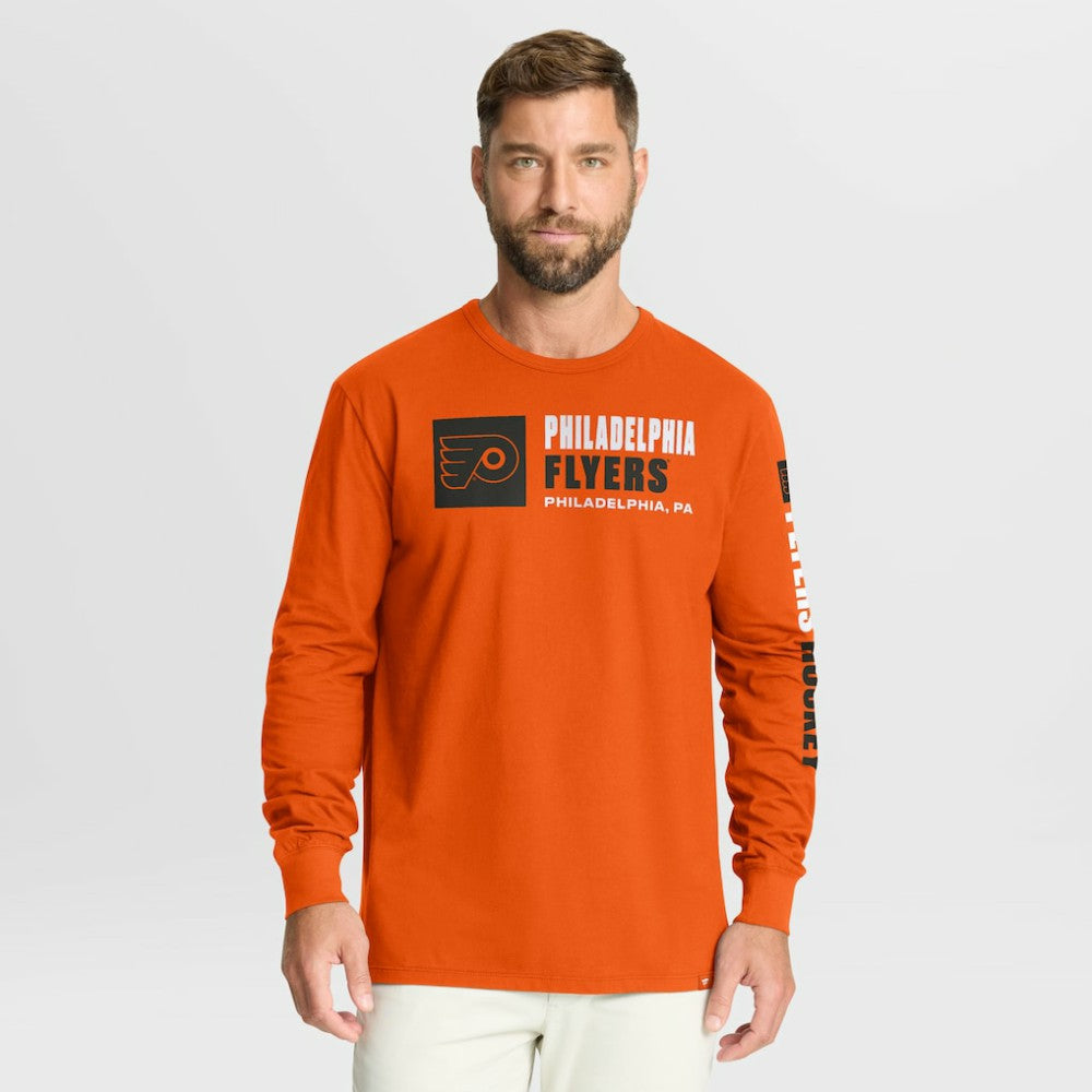 Philadelphia Flyers Fanatics Goal Crease Legacy Long Sleeve T-Shirt - Orange T-shirts