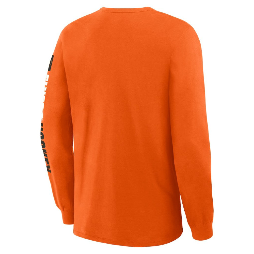 Philadelphia Flyers Fanatics Goal Crease Legacy Long Sleeve T-Shirt - Orange T-shirts