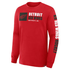 Detroit Red Wings Fanatics Goal Crease Legacy Long Sleeve T-Shirt - Red T-shirts