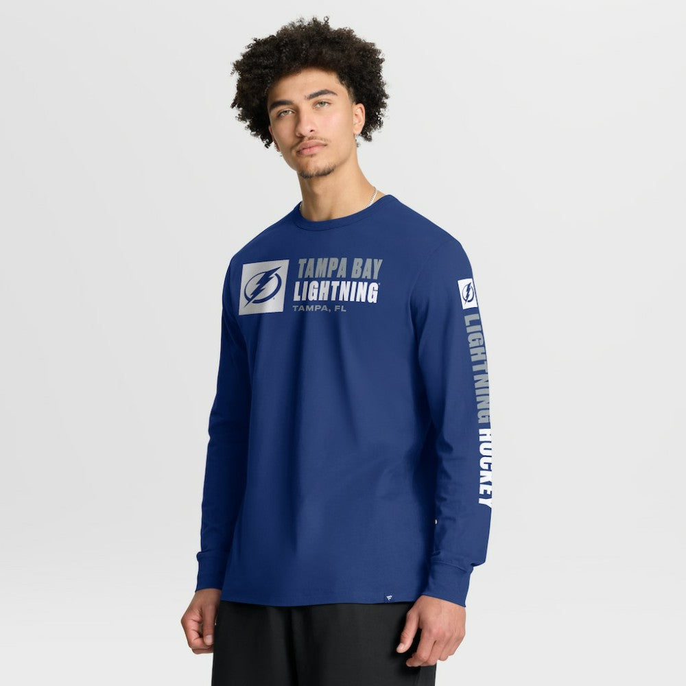 Tampa Bay Lightning Fanatics Goal Crease Legacy Long Sleeve T-Shirt - Blue T-shirts