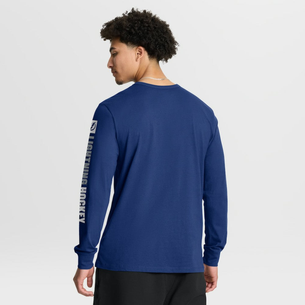 Tampa Bay Lightning Fanatics Goal Crease Legacy Long Sleeve T-Shirt - Blue T-shirts