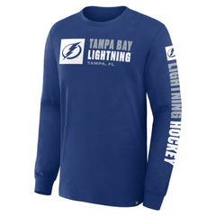 Tampa Bay Lightning Fanatics Goal Crease Legacy Long Sleeve T-Shirt - Blue T-shirts