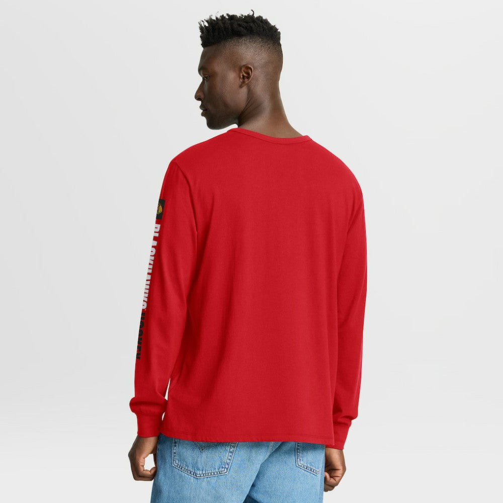 Chicago Blackhawks Fanatics Goal Crease Legacy Long Sleeve T-Shirt - Red T-shirts