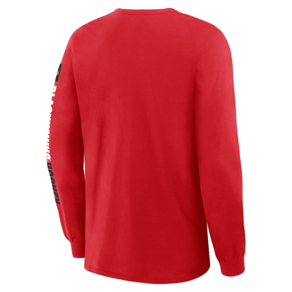 Chicago Blackhawks Fanatics Goal Crease Legacy Long Sleeve T-Shirt - Red T-shirts