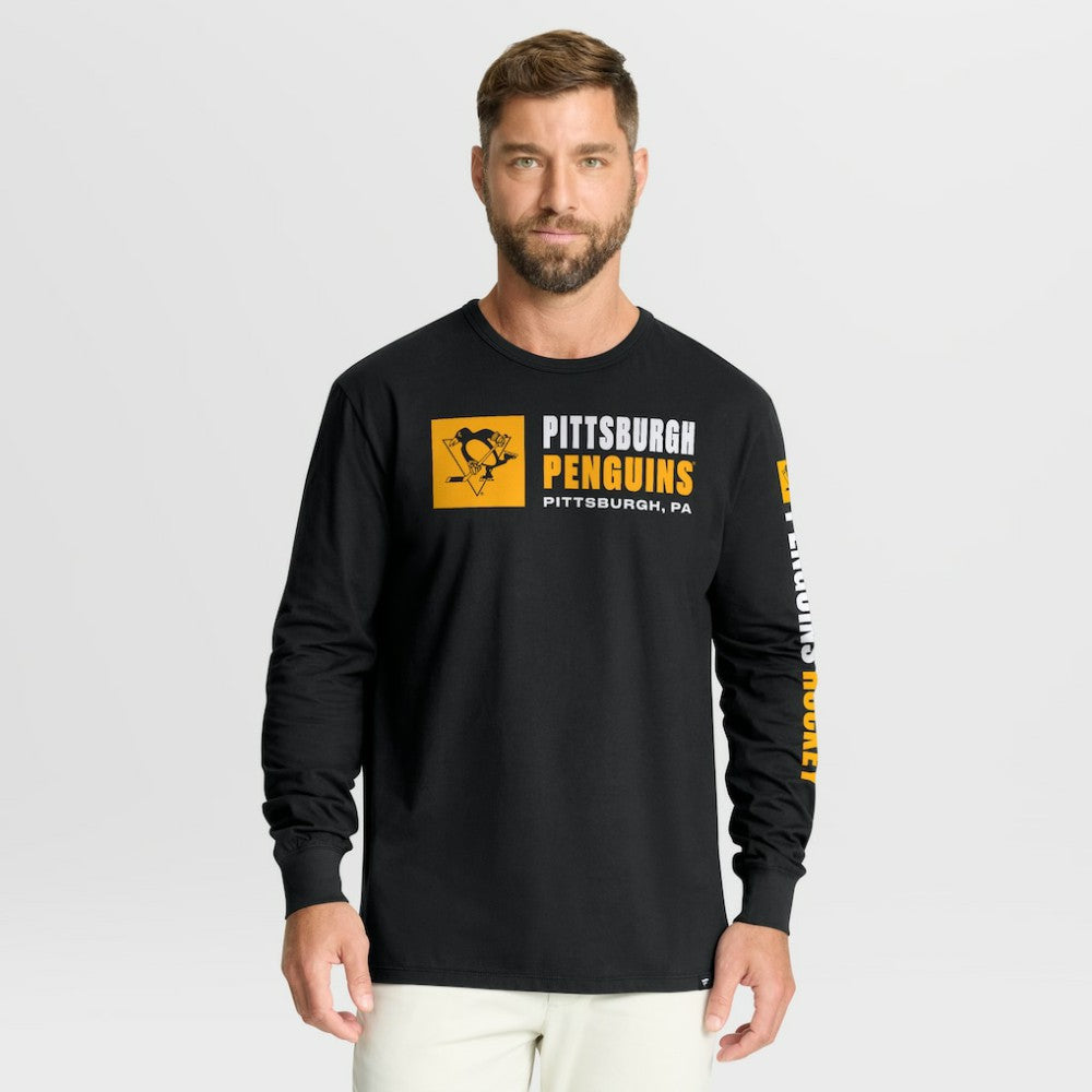 Pittsburgh Penguins Fanatics Goal Crease Legacy Long Sleeve T-Shirt - Black T-shirts