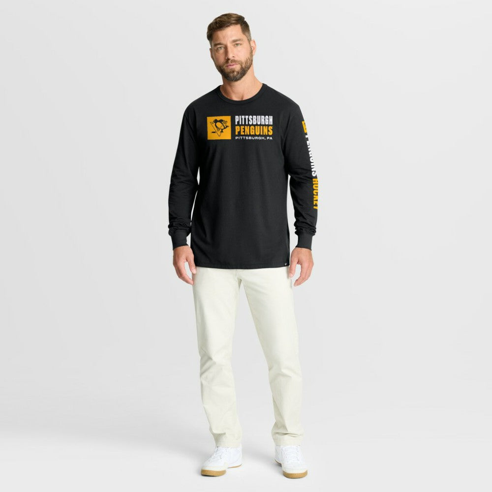 Pittsburgh Penguins Fanatics Goal Crease Legacy Long Sleeve T-Shirt - Black T-shirts
