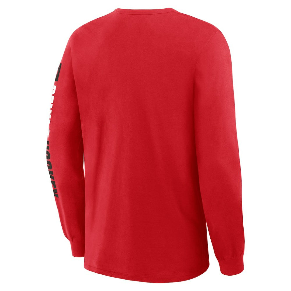 New Jersey Devils Fanatics Goal Crease Legacy Long Sleeve T-Shirt - Red T-shirts