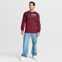 Colorado Avalanche Fanatics Goal Crease Legacy Long Sleeve T-Shirt - Burgundy T-shirts
