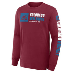 Colorado Avalanche Fanatics Goal Crease Legacy Long Sleeve T-Shirt - Burgundy T-shirts