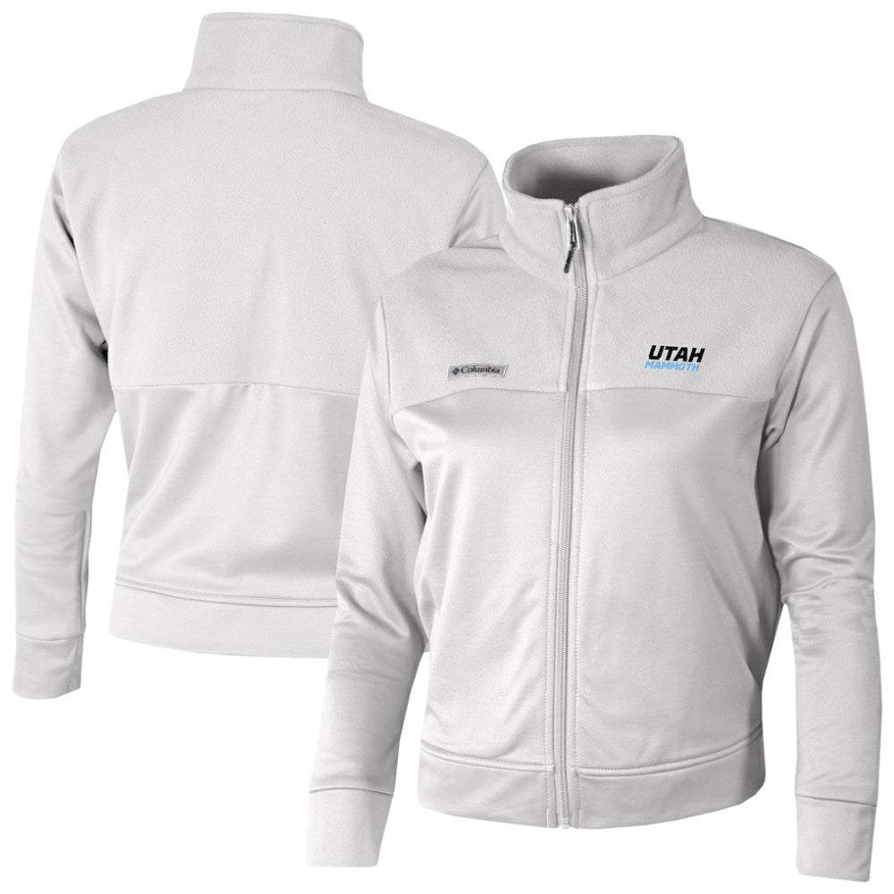 Utah Mammoth Columbia Women's River Fleece Full-Zip Jacket - White Jackets