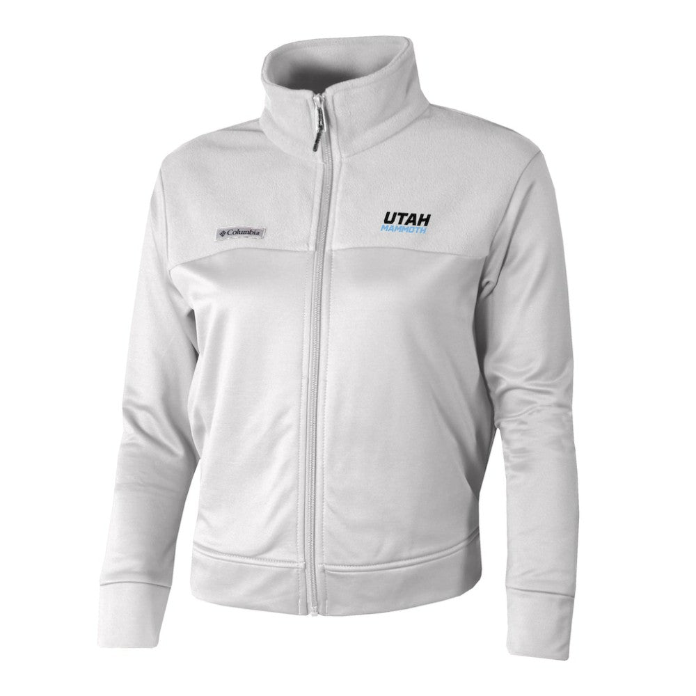 Utah Mammoth Columbia Women's River Fleece Full-Zip Jacket - White Jackets