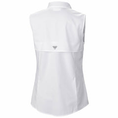 Utah Mammoth Columbia Women's Tamiami Omni-Shade Sleeveless Button-Up Shirt - White