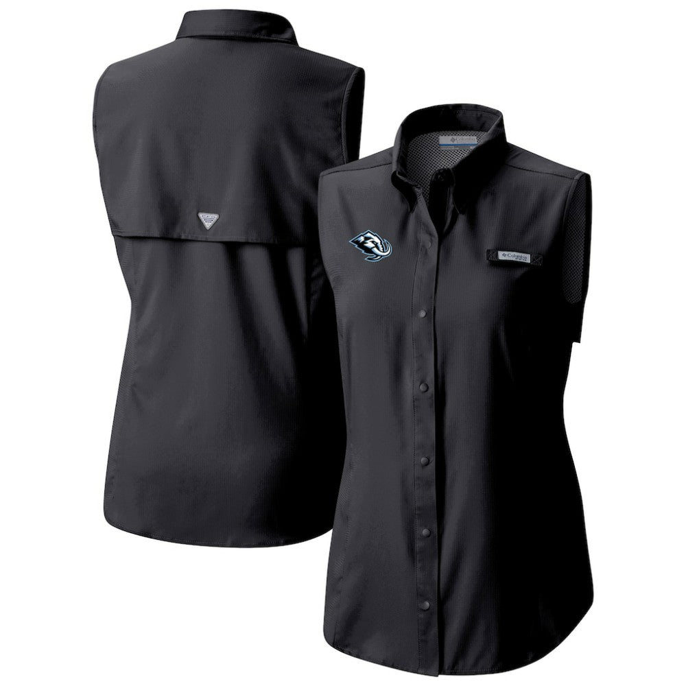 Utah Mammoth Columbia Women's Tamiami Omni-Shade Sleeveless Button-Up Shirt - Black