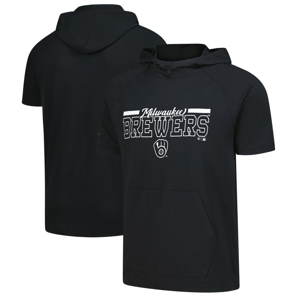 Milwaukee Brewers Levelwear Phase Vanguard Hoodie T-Shirt Black