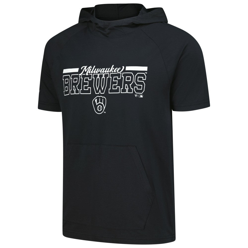Milwaukee Brewers Levelwear Phase Vanguard Hoodie T-Shirt Black