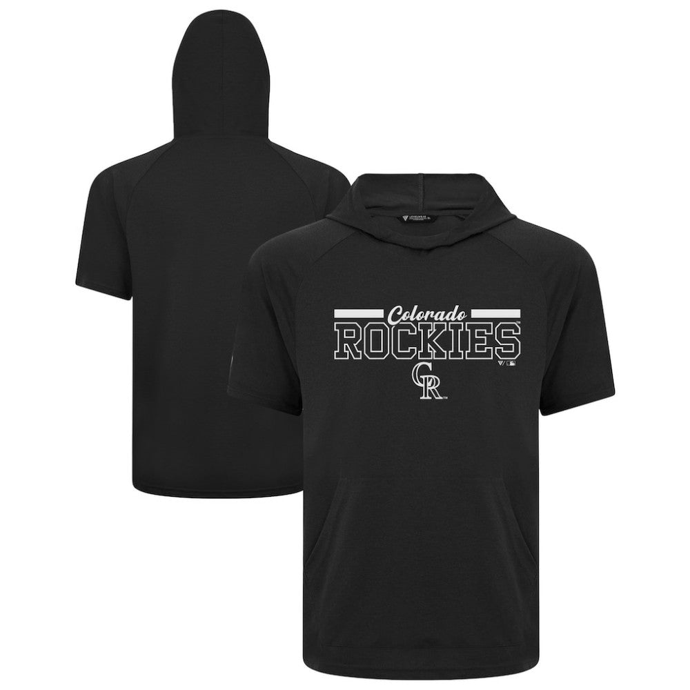 Colorado Rockies Levelwear Phase Vanguard Hoodie T-Shirt Black