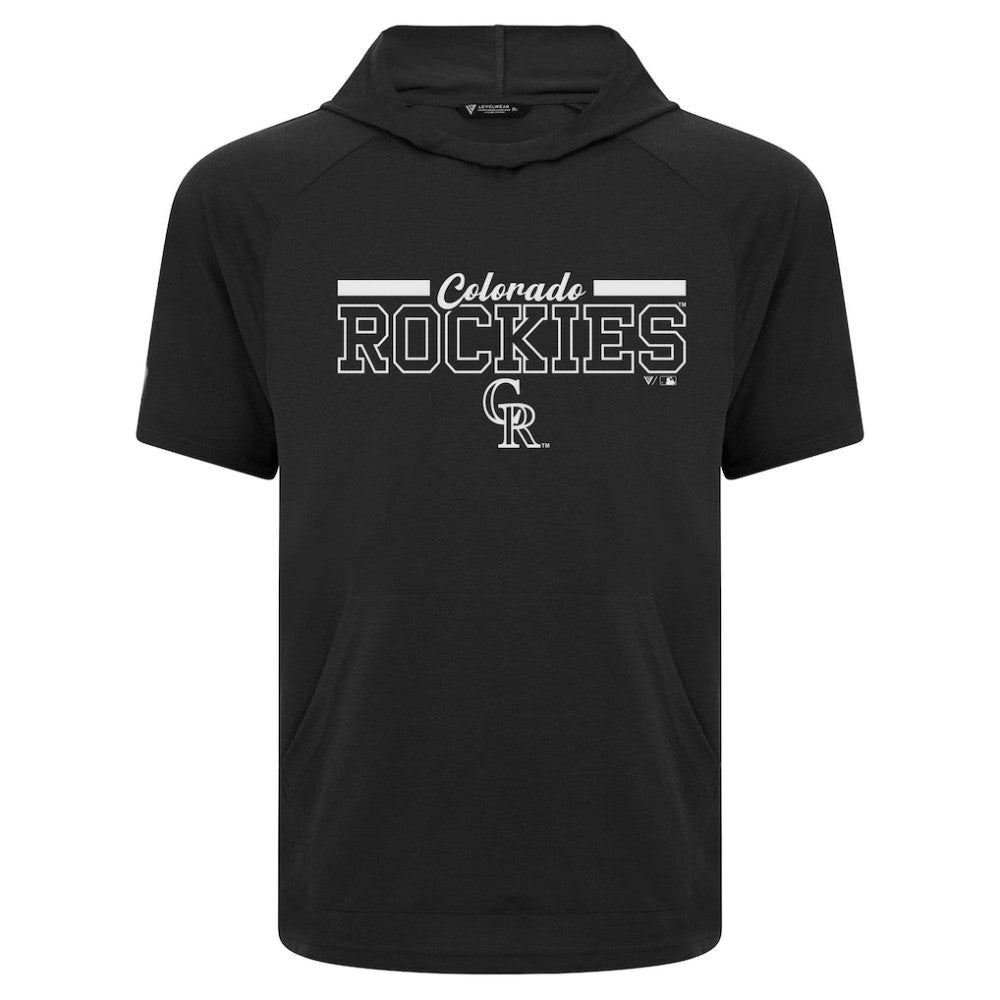 Colorado Rockies Levelwear Phase Vanguard Hoodie T-Shirt Black