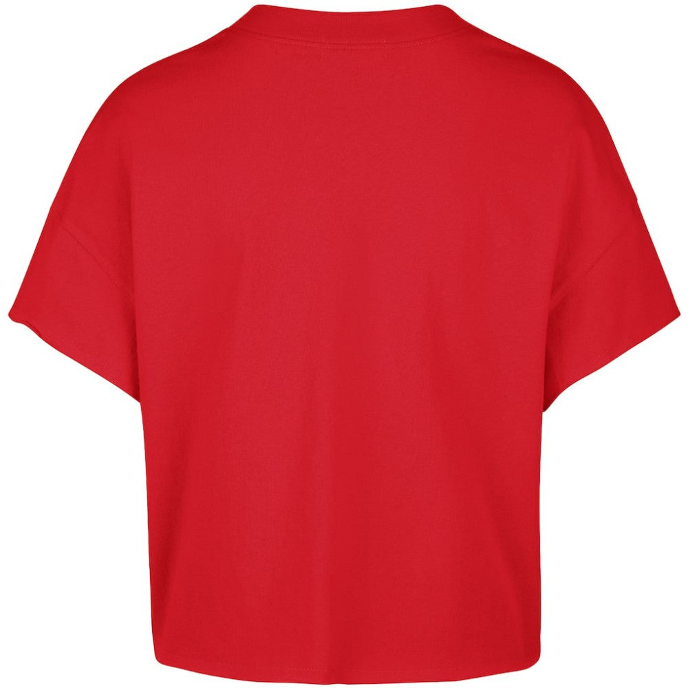 Jack Hughes New Jersey Devils '47 Women's Elation Name & Number Oversized Notch Neck T-Shirt - Red T-shirts